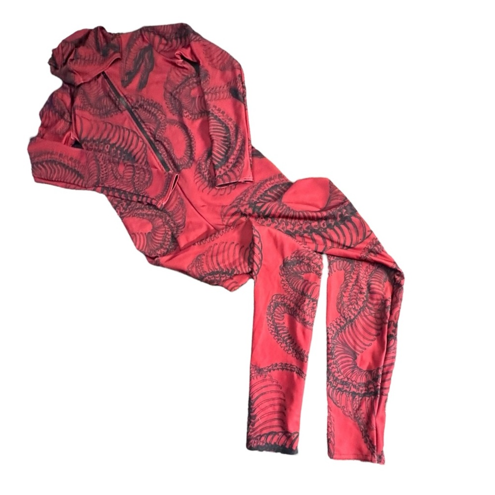Blackmilk snuggle suit red medium